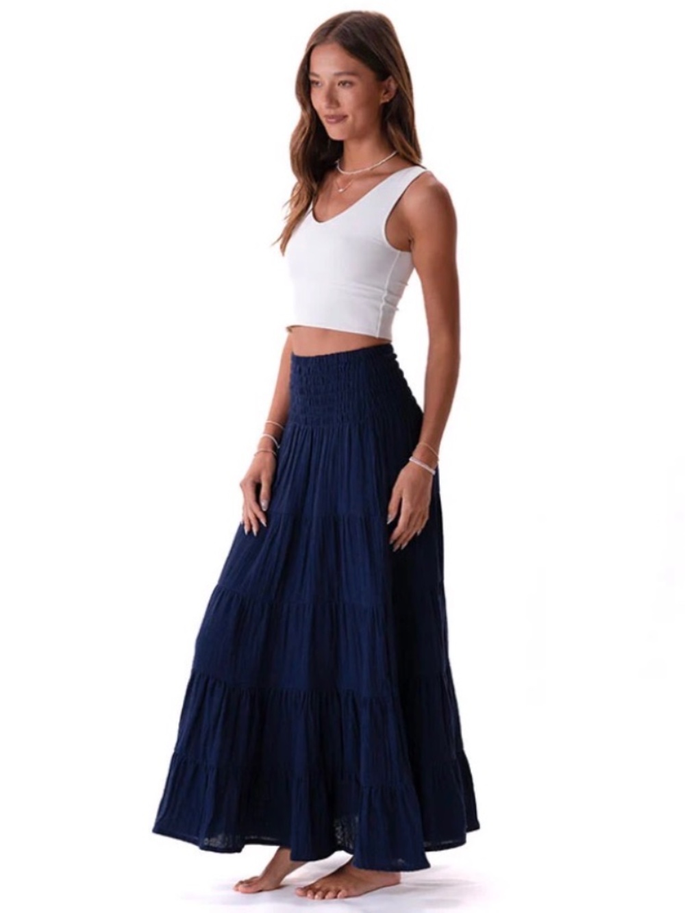 Lotus and Luna Oxford Sundrift Maxi Skirt